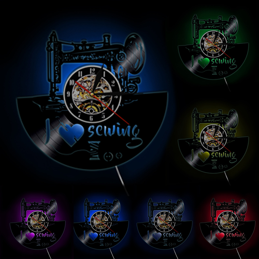 Vinyl-Schallplatten-Wanduhr