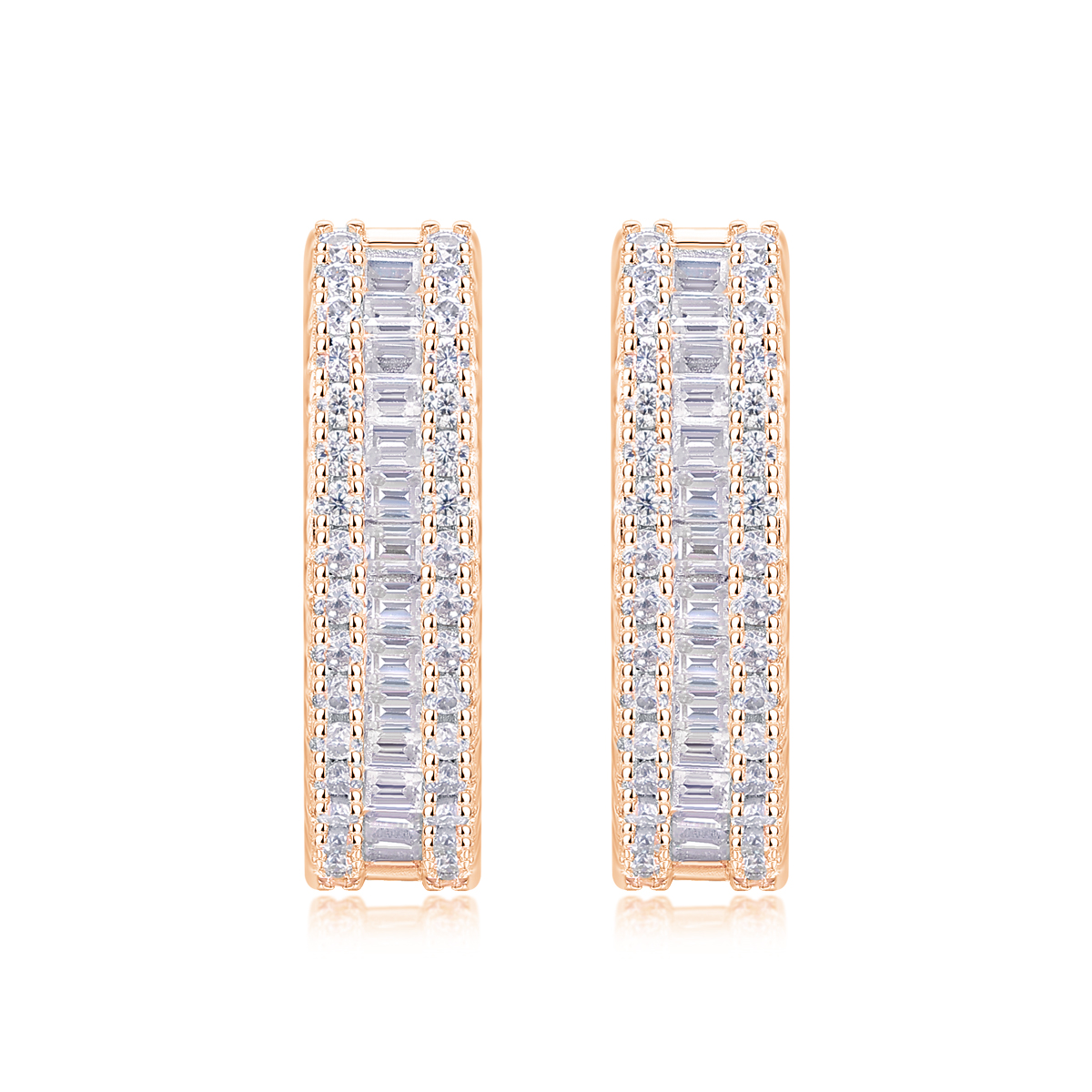 Weaving Light - Set di orecchini con argento Moissanite di alta qualità e perno placcato platino