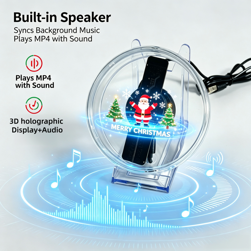 Wiilala Disesktop 3D Holographic Fan, 4,72 Zoll 3D Holographic Fan mit WiFi-Projektor
