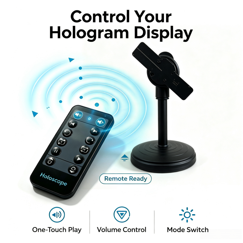 Wiilala Disesktop 3D Holographic Fan, 4,72 Zoll mit, APP-Übertragung integriertem Video – HD