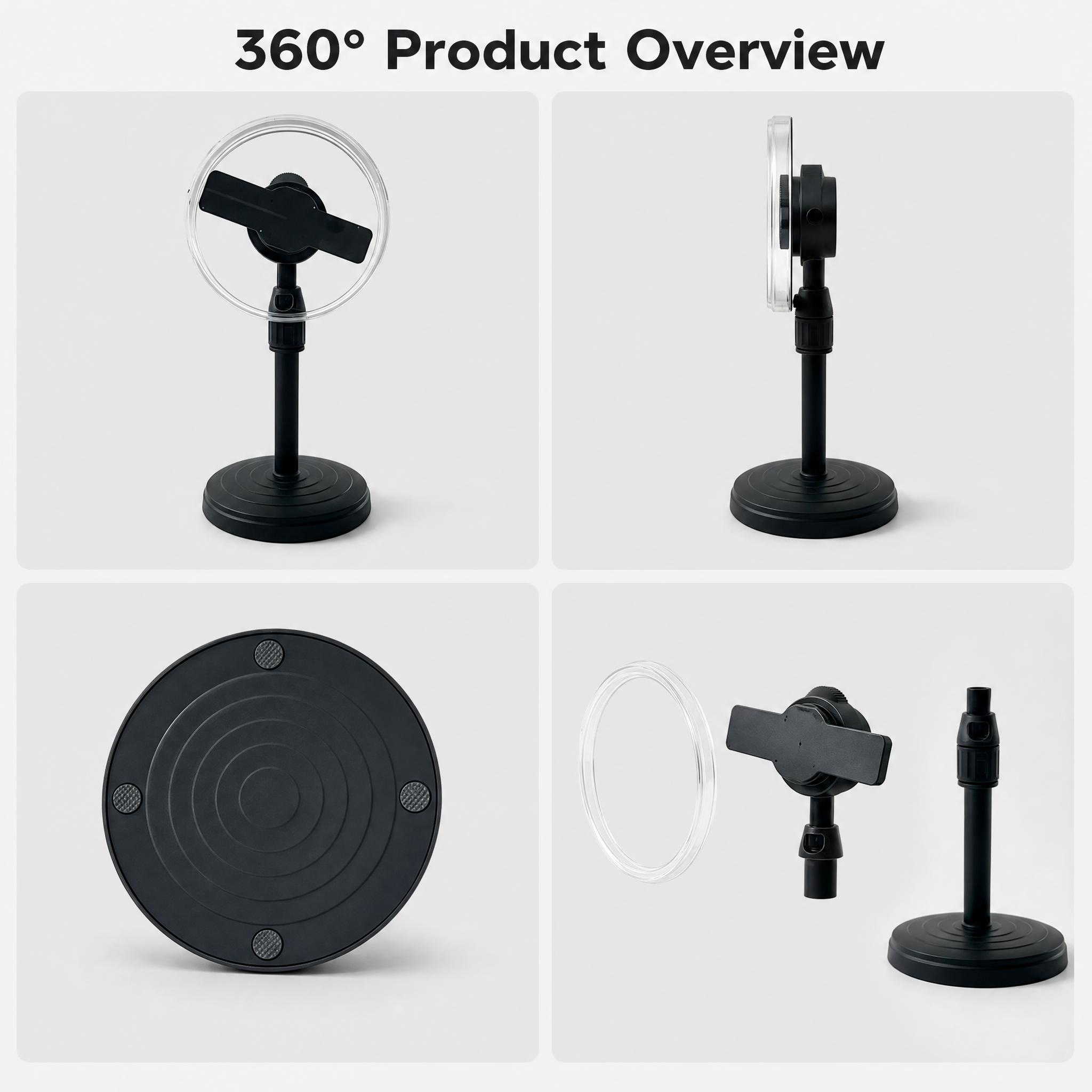 Wiilala Disesktop 3D Holographic Fan, 4.72 Inch With WiFi Projector, Built-in Video - HD