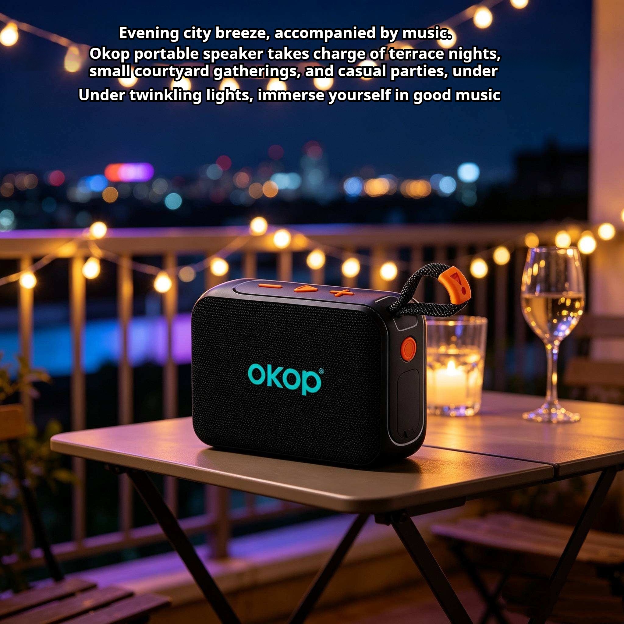 Wireless Bluetooth Speaker Portable Handle RGB Lighting Suitable For Outdoor Use