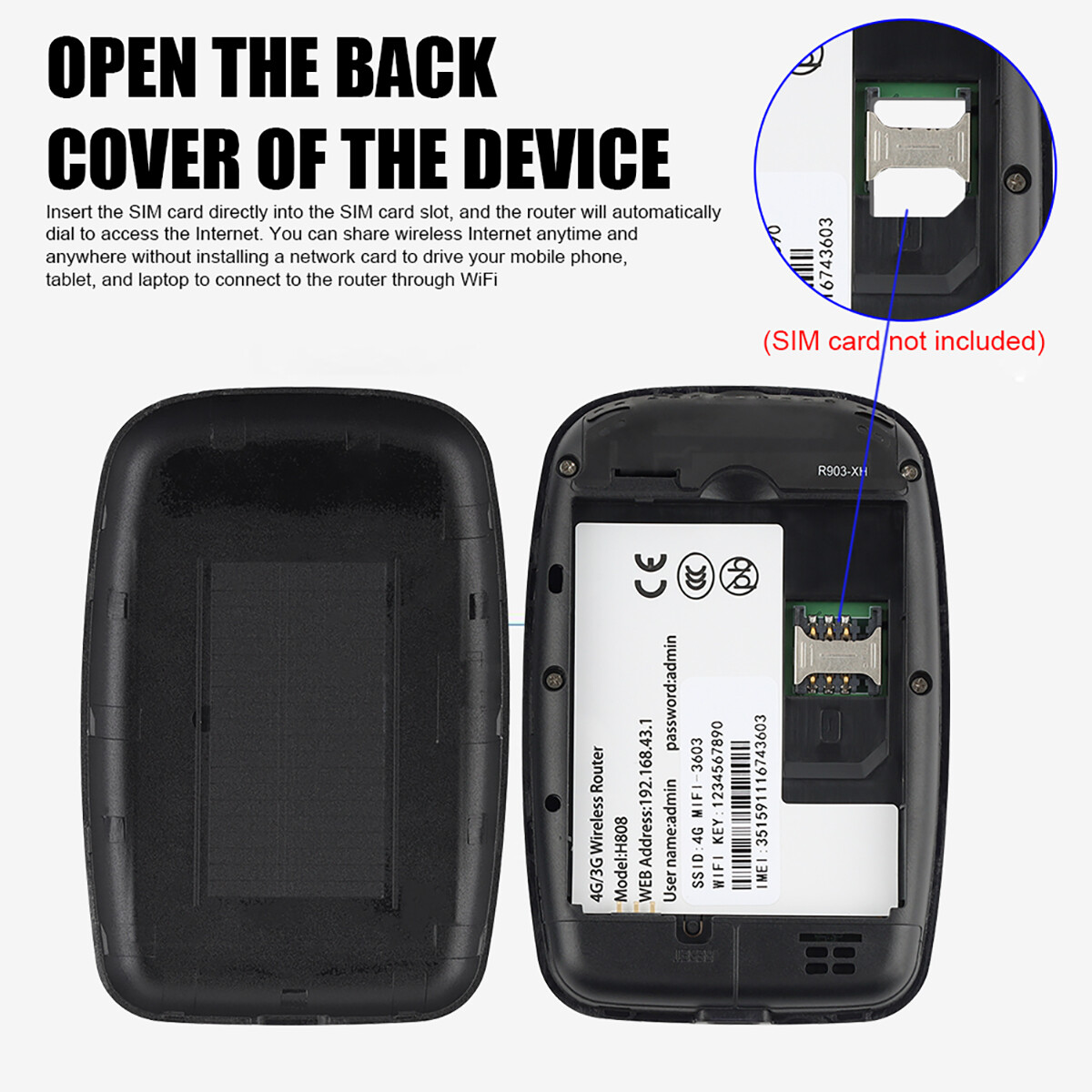 Drahtlose WLAN-4G-LTE-Router, freigeschalteter mobiler Breitband-Modem-Hotspot