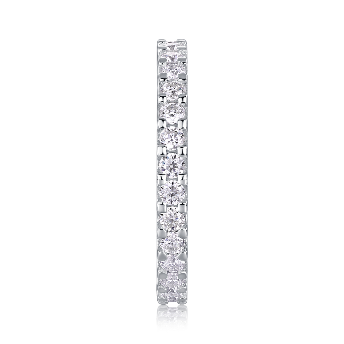 Wish - A Wedding Ring Set With Top-quality Moissanite In Silver And Platinum-plated. The