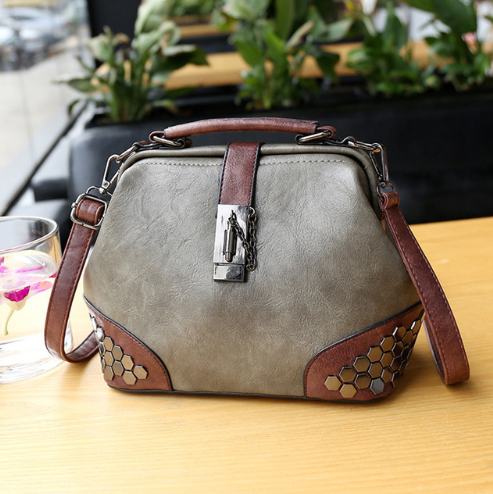 Women Handbag Leather Small Doctor Bag Women Shoulder Bag Female Crossbody Handbag Lock