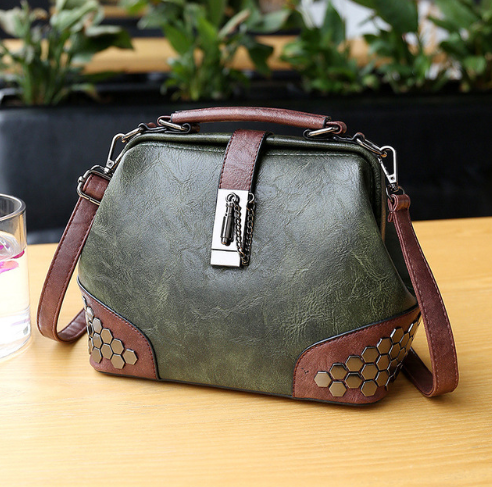 Women Handbag Leather Small Doctor Bag Women Shoulder Bag Female Crossbody Handbag Lock