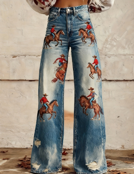 Women's Casual Pants Thin Imitation Jeans