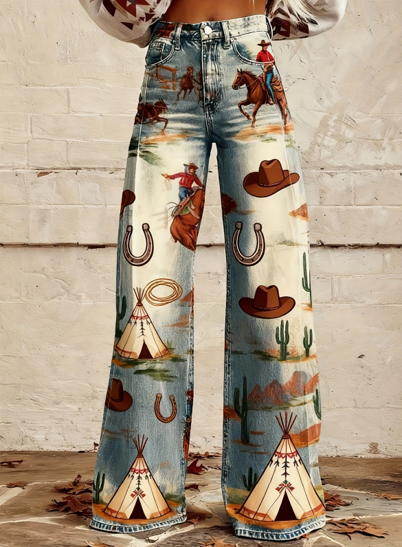 Women's Casual Pants Thin Imitation Jeans