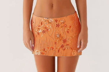 Women's European And American Hot-stud Sequin Mesh Skirt