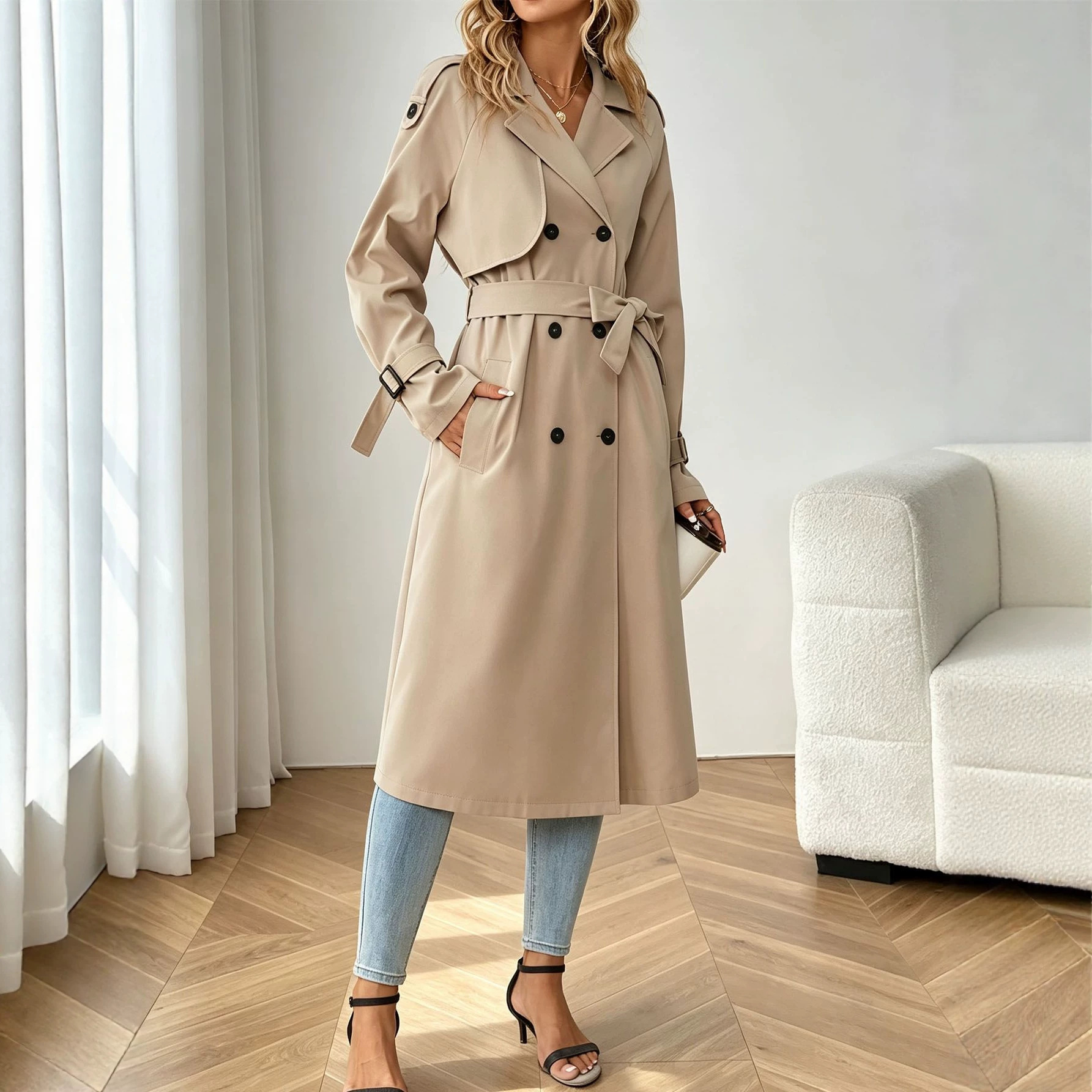 Women's Fallwinter Trench Coat Loose Fit