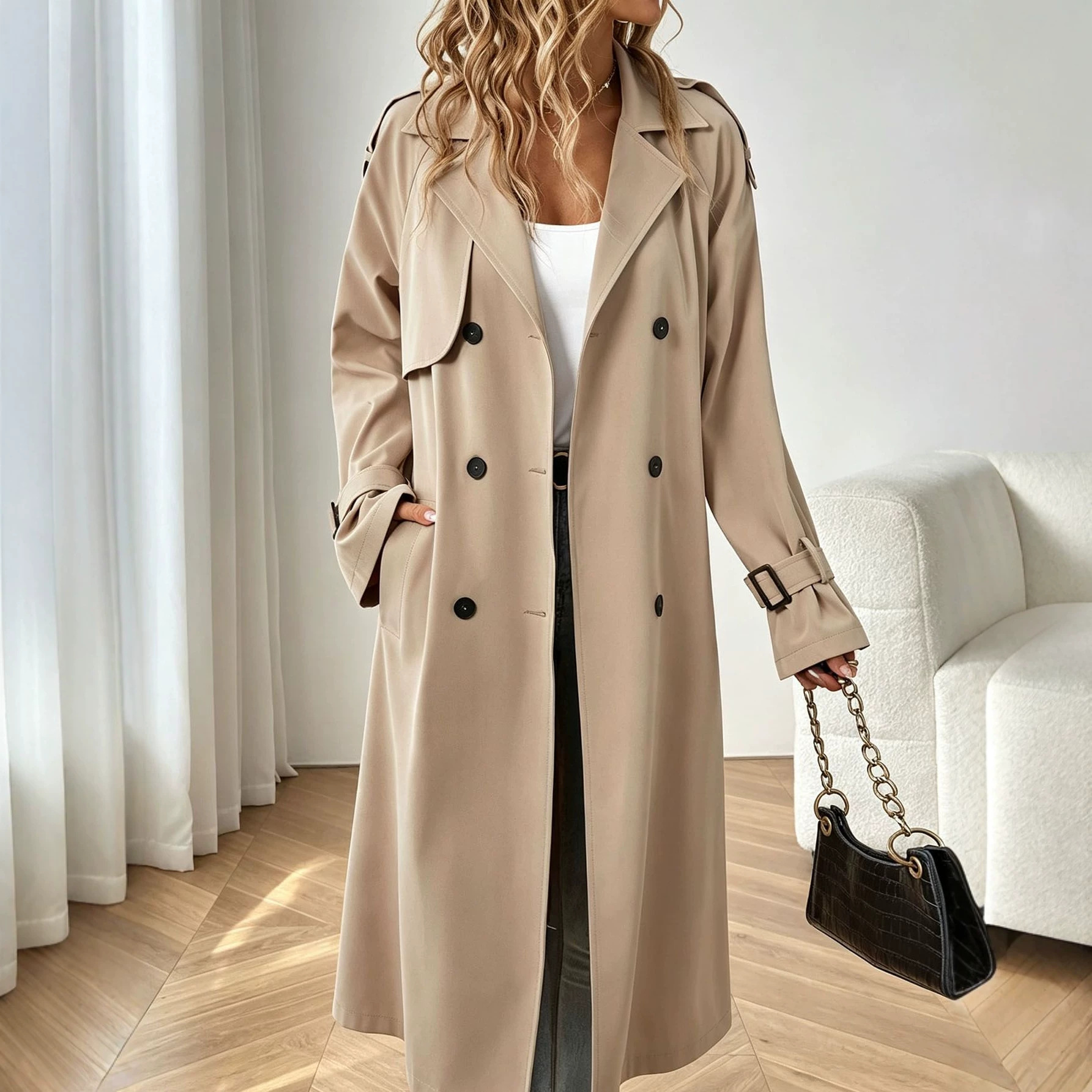 Women's Fallwinter Trench Coat Loose Fit
