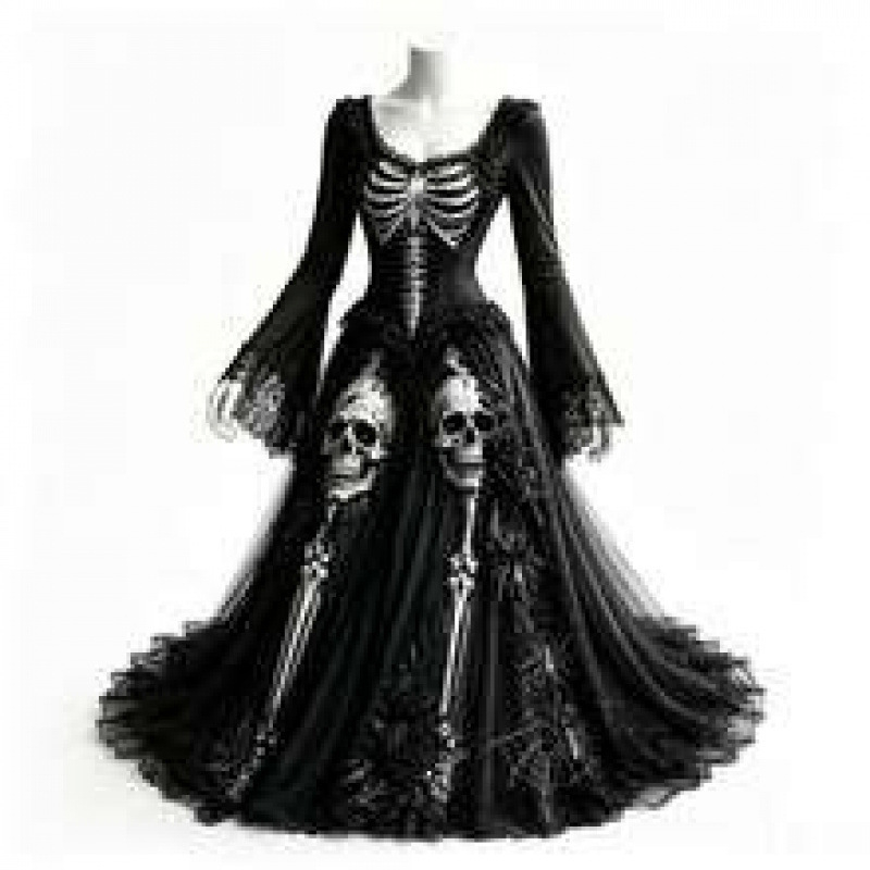 Women's Fashion Long Dress With A Fairy-like Vibe Featuring Digital Print