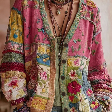 Giacca maglione monopetto cardigan lavorato a maglia da donna