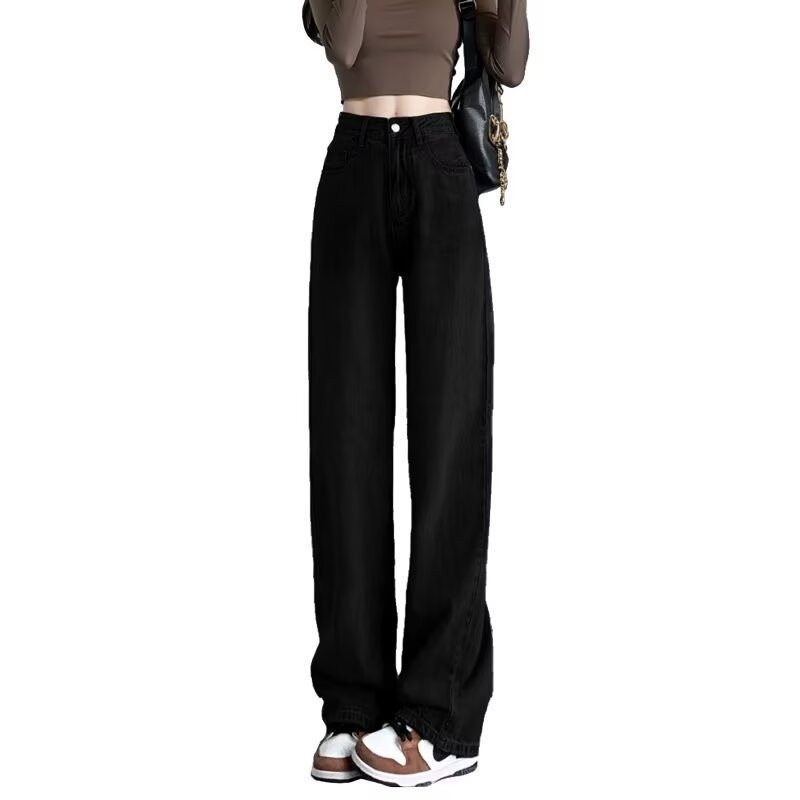 Women's Korean-style Bow-tie Embroidered Straight-leg Jeans