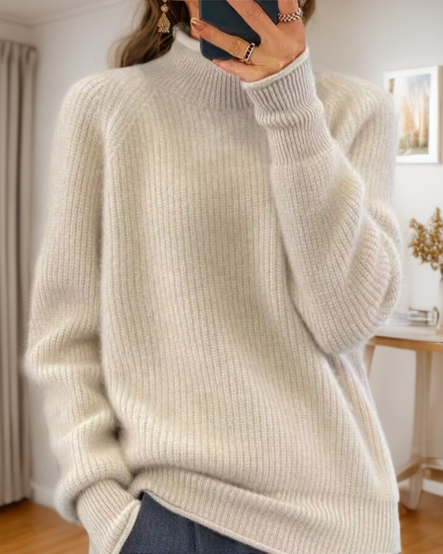 Women's Multicolor Turtleneck Pullover Sweater