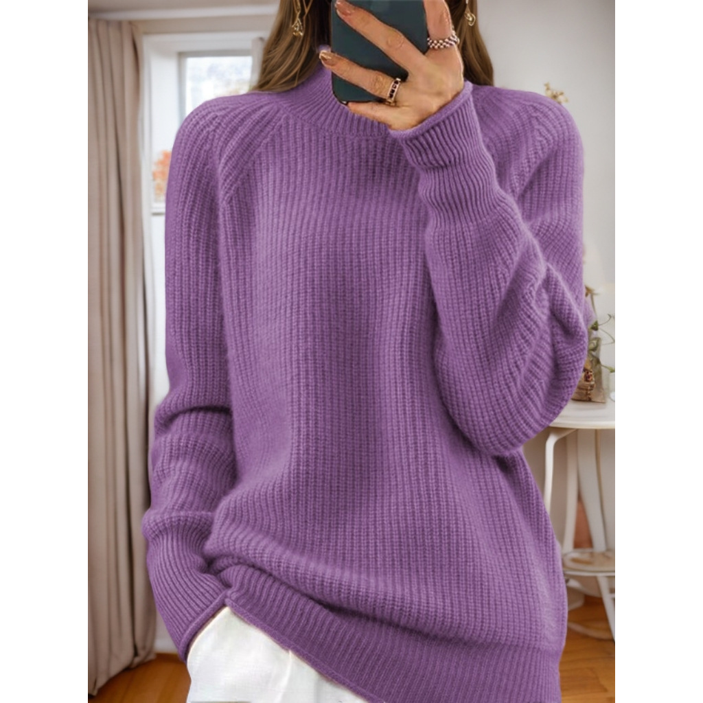 Women's Multicolor Turtleneck Pullover Sweater