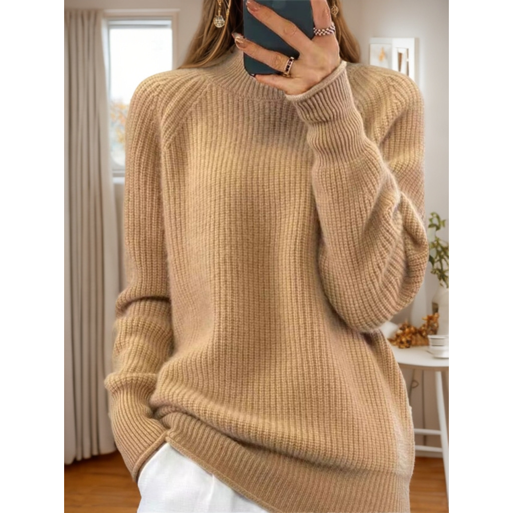 Women's Multicolor Turtleneck Pullover Sweater