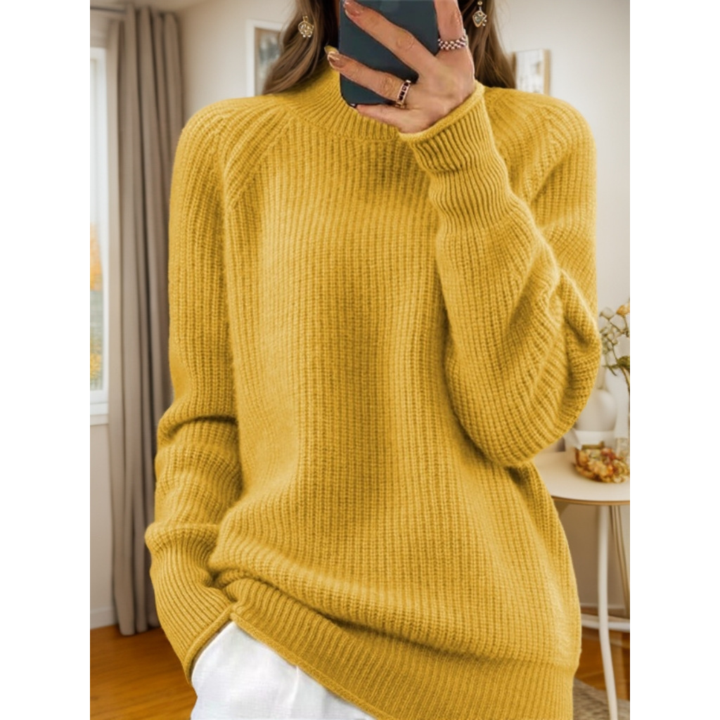 Women's Multicolor Turtleneck Pullover Sweater