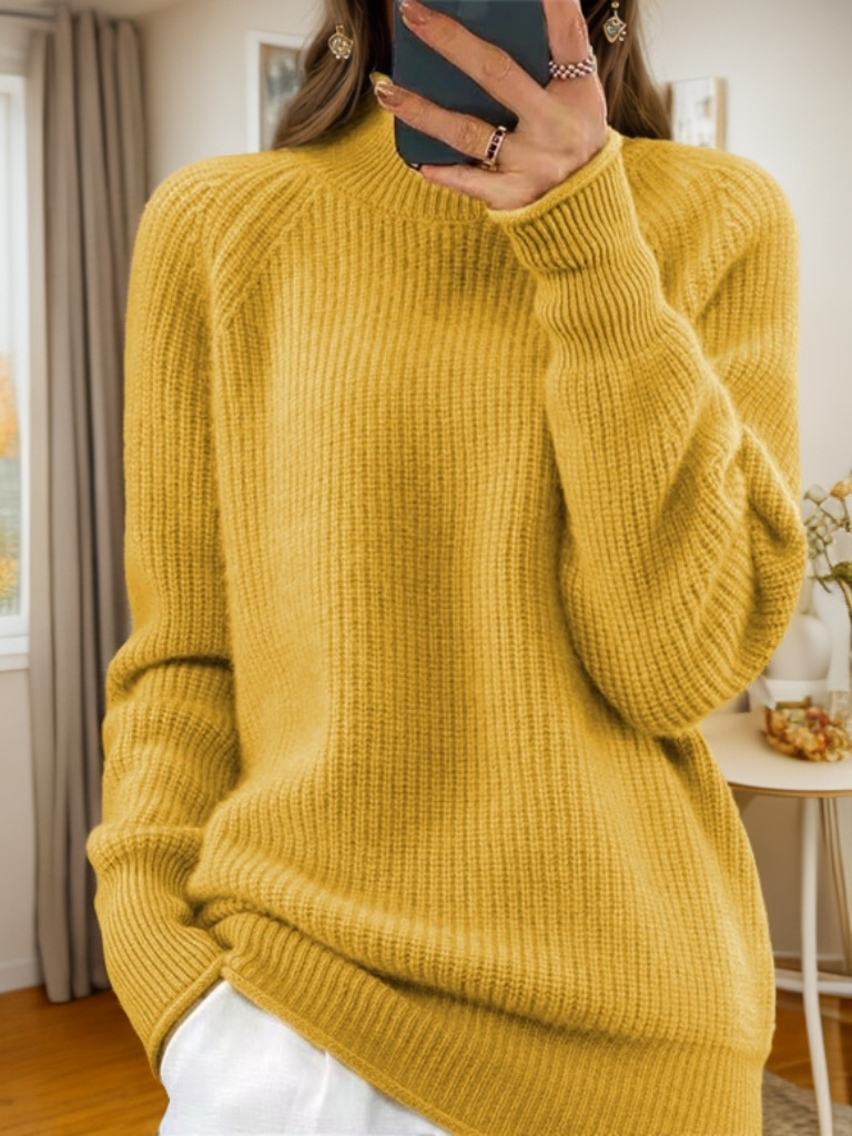 Women's Multicolor Turtleneck Pullover Sweater