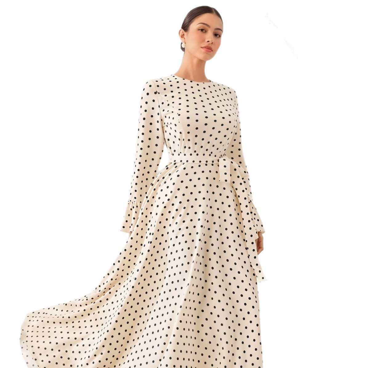 Women's New Spring Autumn Polka-dot Dress