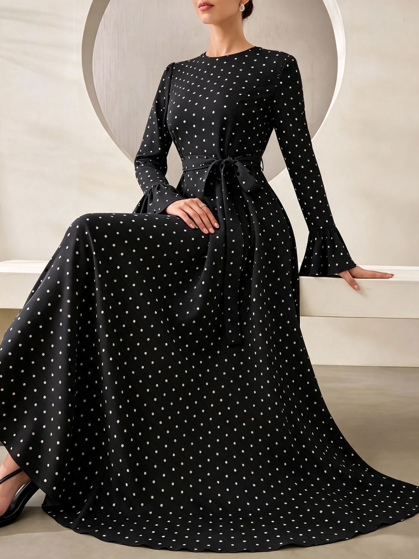 Women's New Spring Autumn Polka-dot Dress