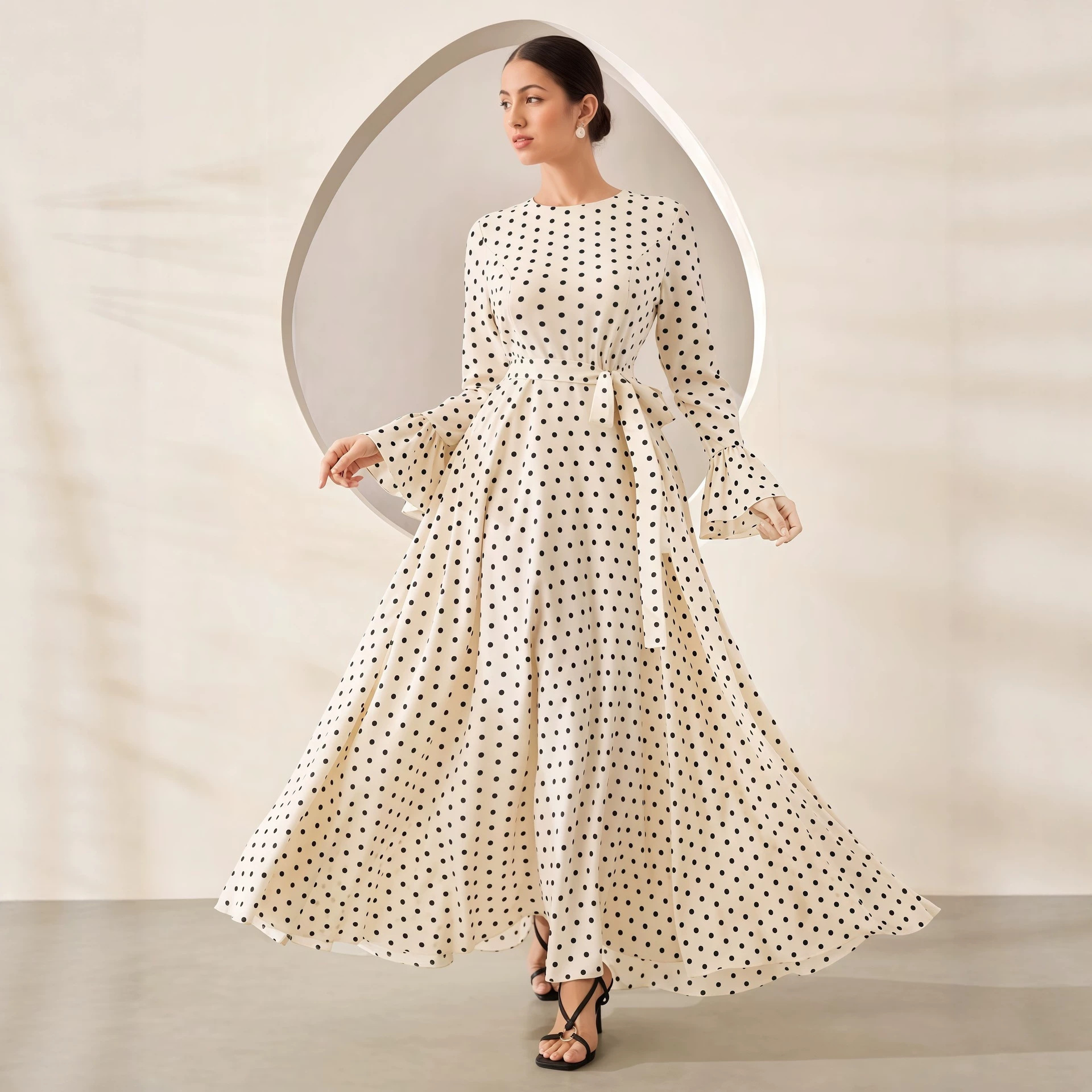 Women's New Spring Autumn Polka-dot Dress