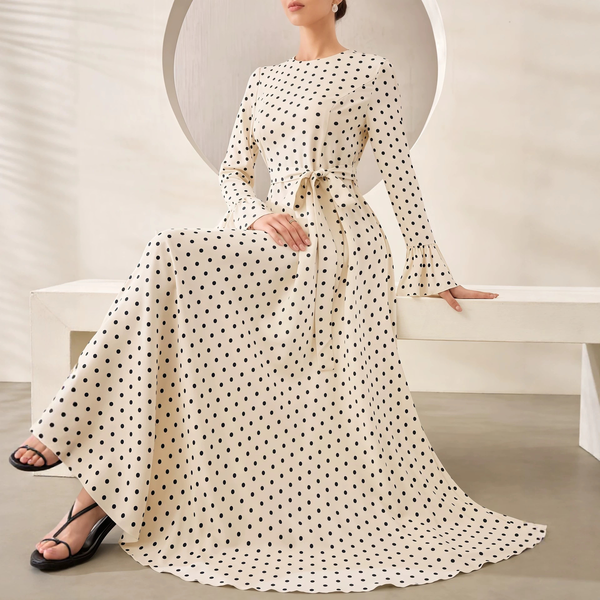 Women's New Spring Autumn Polka-dot Dress
