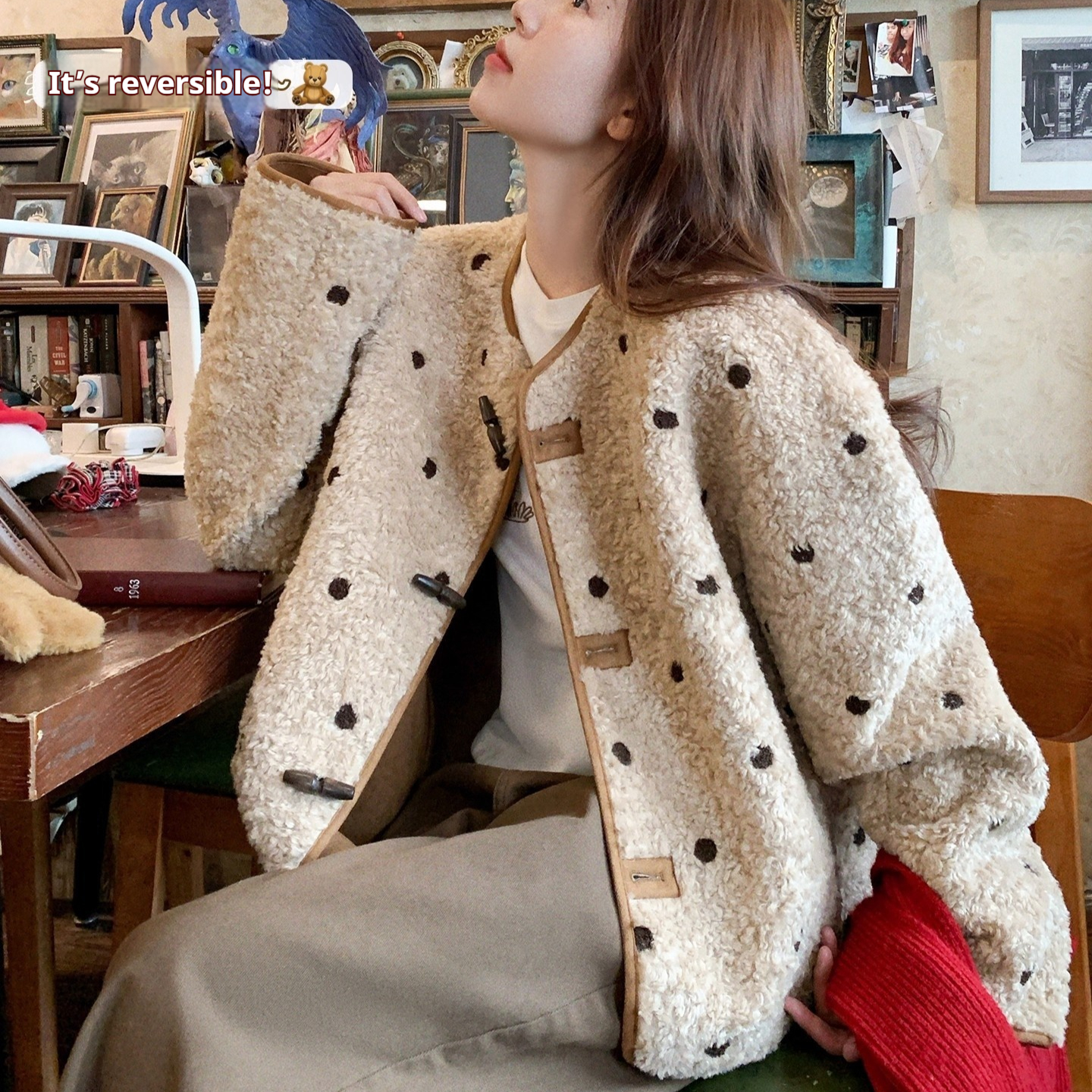 Women's Reversible Suede-lined Shearling Coat