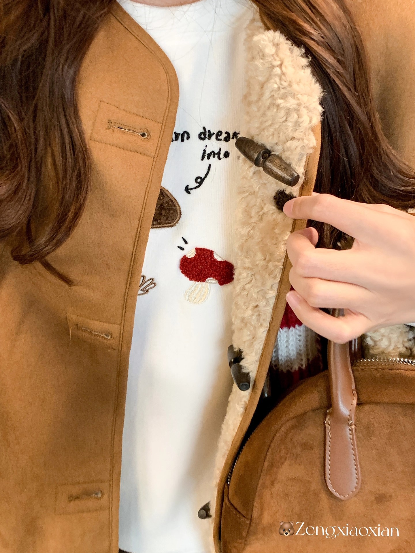 Women's Reversible Suede-lined Shearling Coat