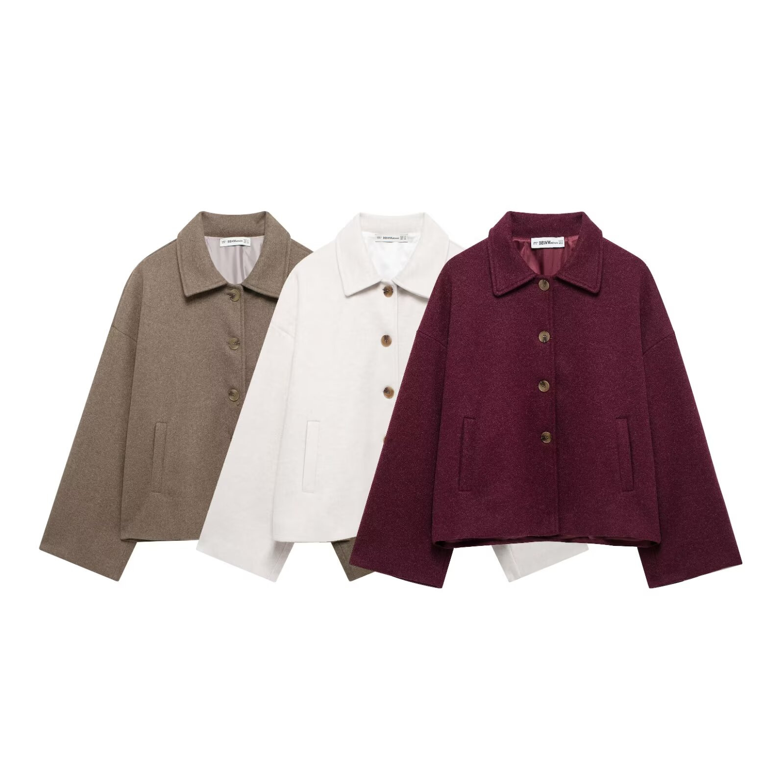 Women's Short Notched-collar Wool Coat