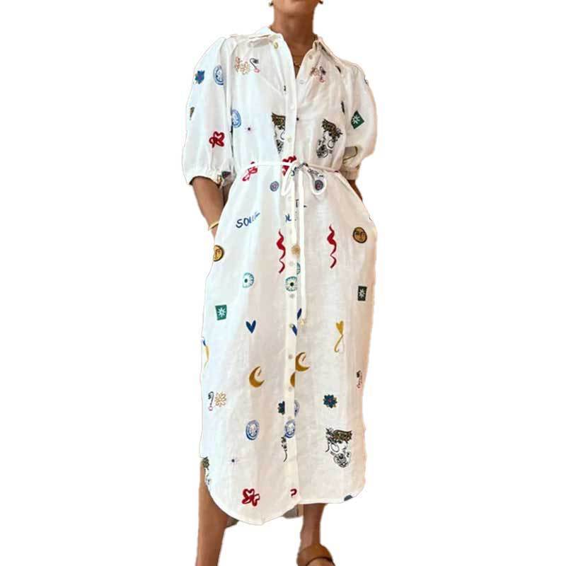 Women's Summer Dress European And American Foreign Trade Women's Clothing Printed Light
