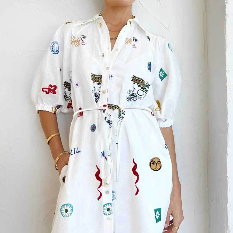 Women's Summer Dress European And American Foreign Trade Women's Clothing Printed Light