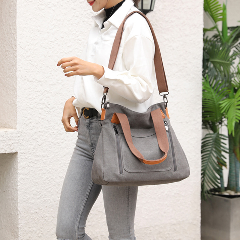 Women Totes All-match Portable Large-capacity Female Canvas Bag Female Casual Shoulder