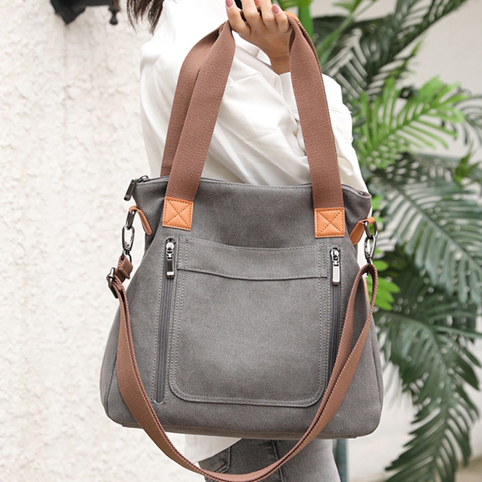 Women Totes All-match Portable Large-capacity Female Canvas Bag Female Casual Shoulder