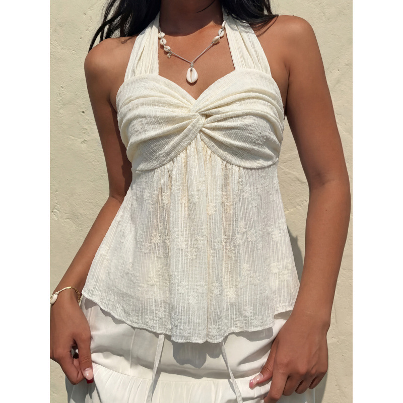 Elegantes, einfarbiges Damen-Oberteil mit Twist-Krawatte