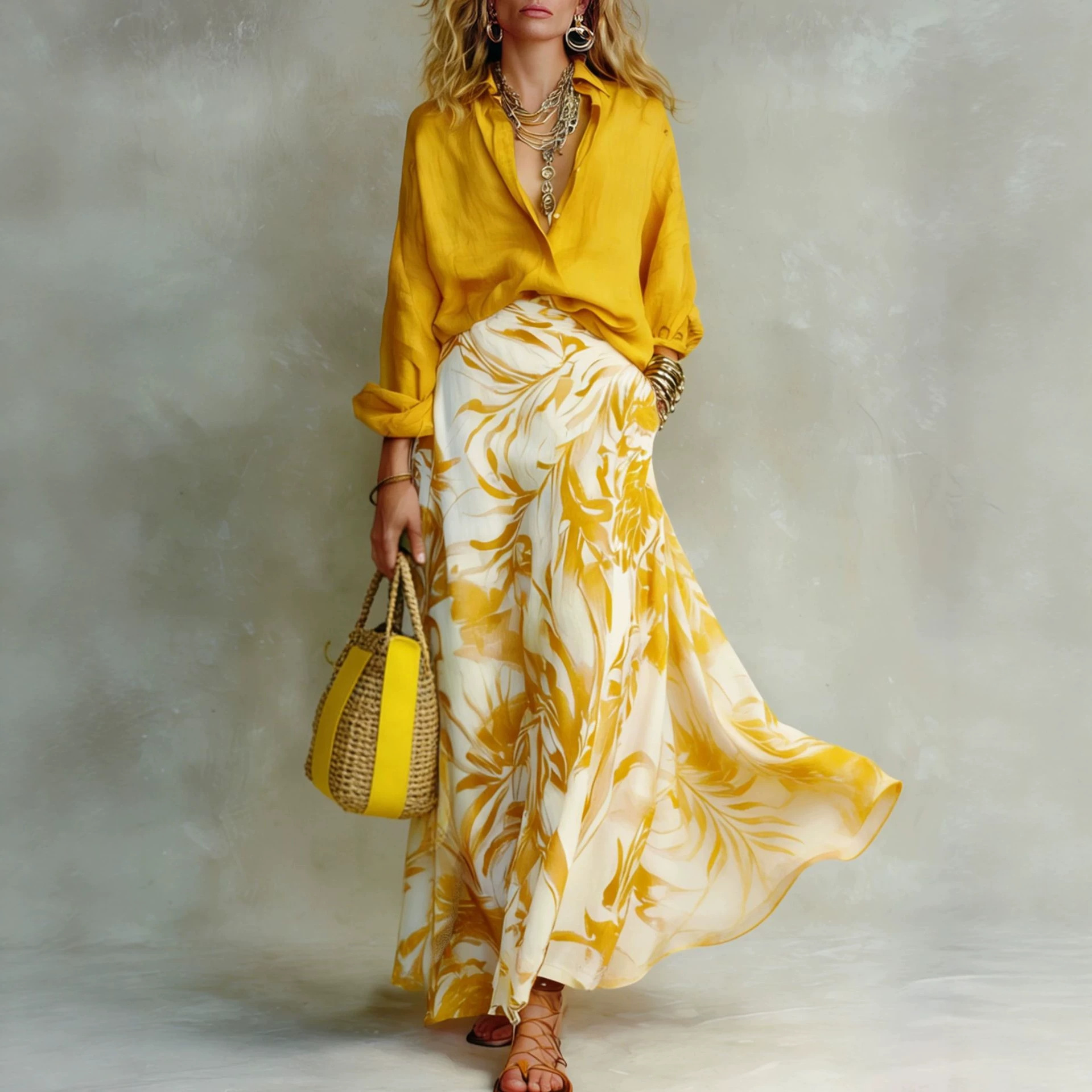 Womens Flowy Chiffon Beach Dress For Vacation