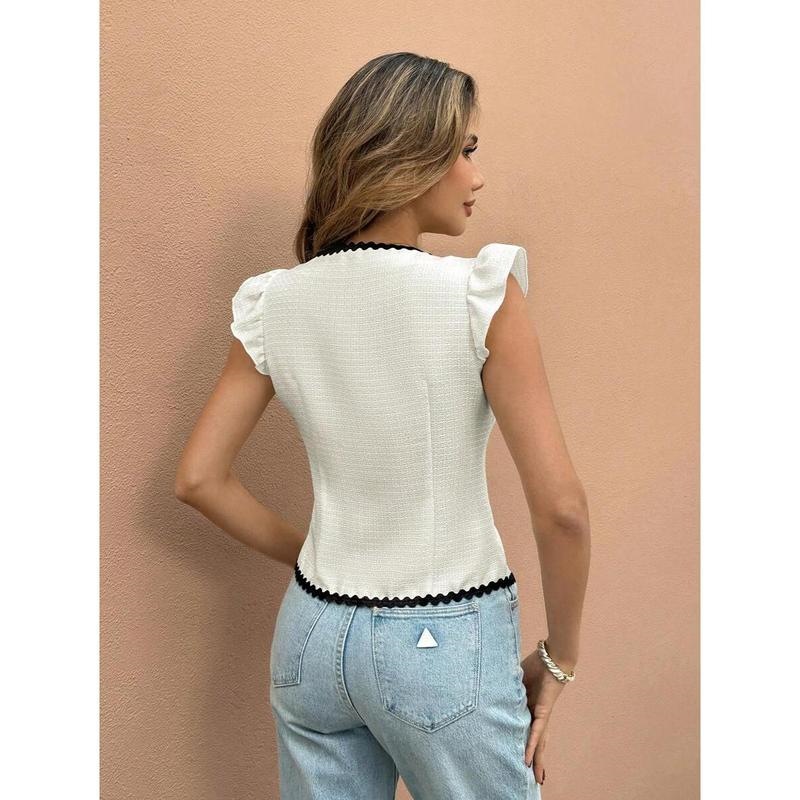 Womens French-style Short-Sleeve Summer Shirt