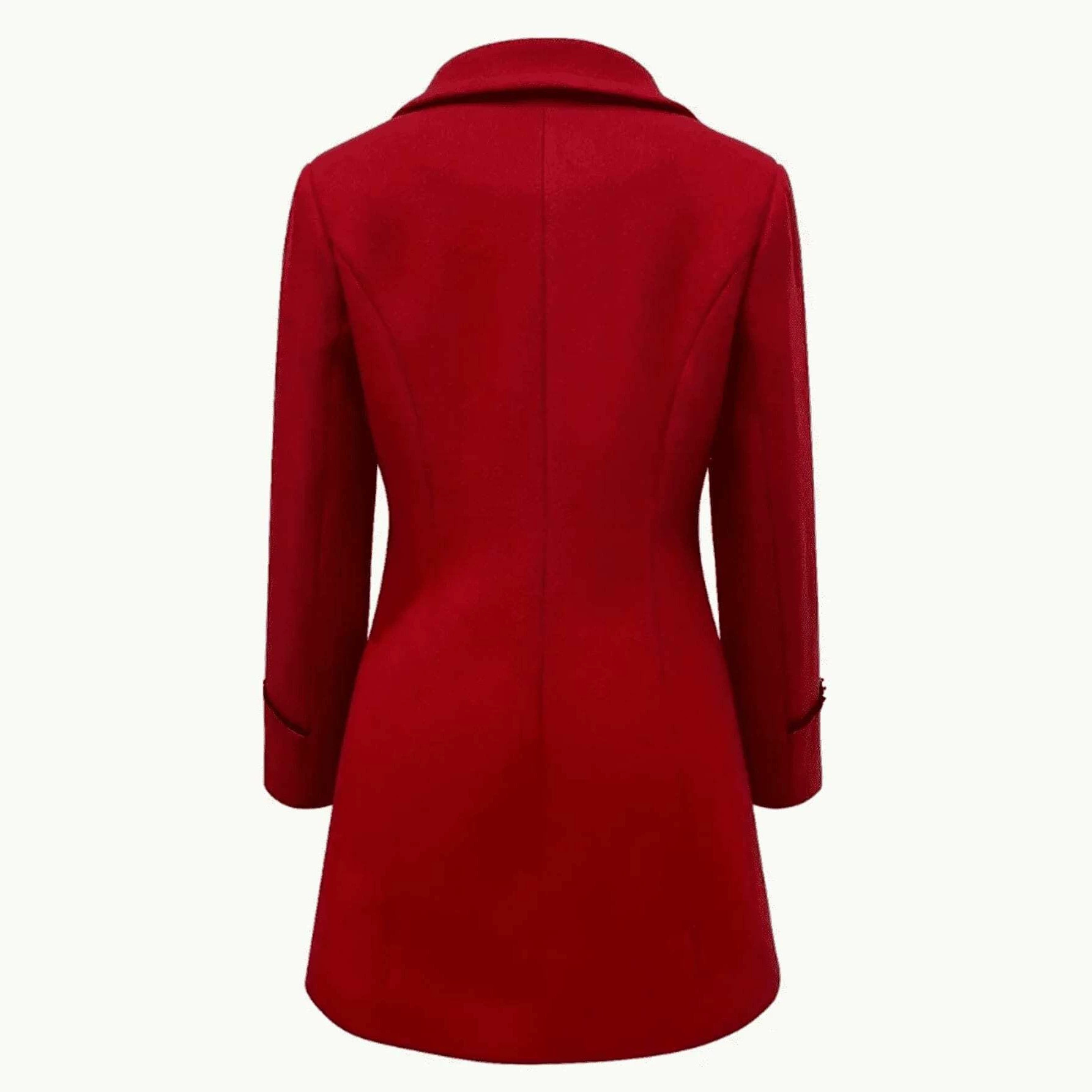 Womens Lined Double-breasted Casual Coat