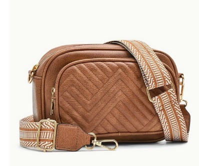 Womens Shoulder Bag, Embroidered Grid Color-block Design, Vintage Style