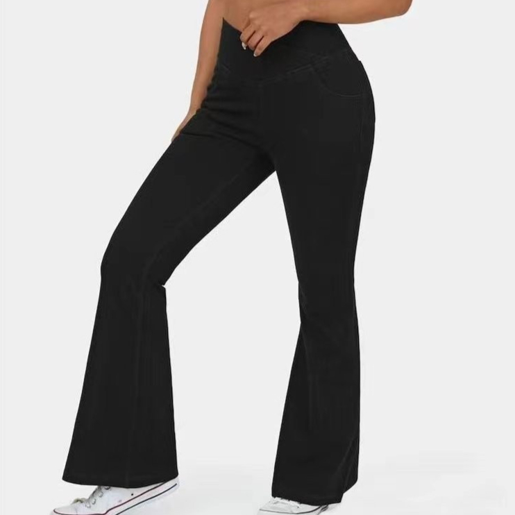 Womens Slim-fit Flared Crossover Jeans