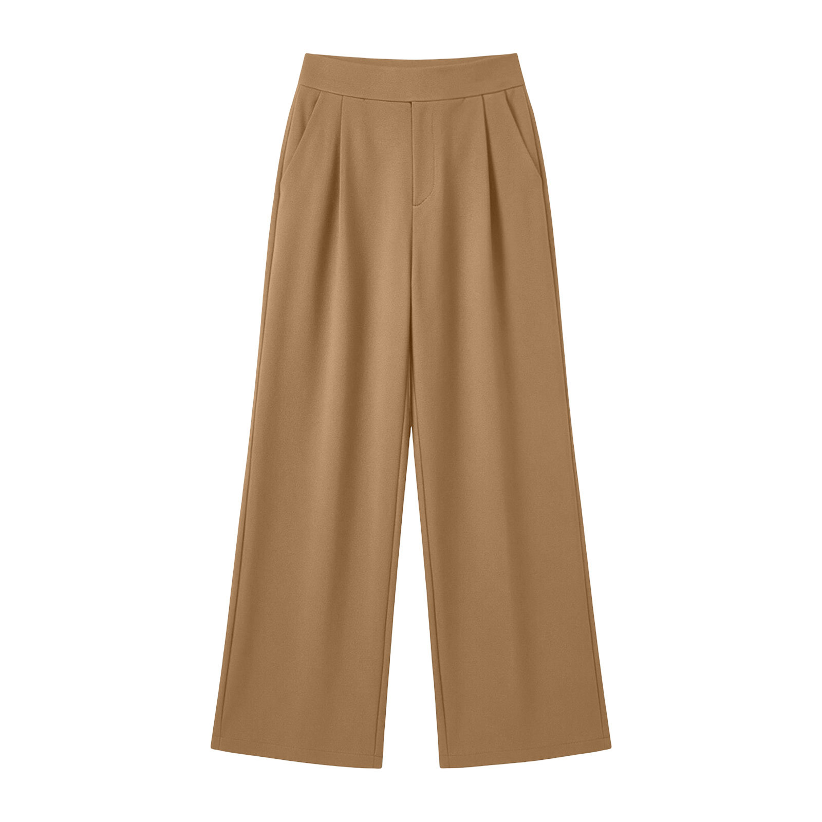 Ženske rastezljive plisirane pantalone širokih nogavica, tanke pantalone od flisa
