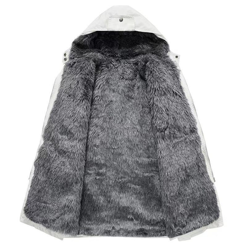 Wool-lining Cotton Coat Mid-length Style