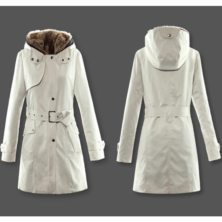 Wool-lining Cotton Coat Mid-length Style