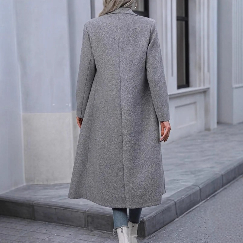 Woolen Long Slim-fit Women's Coat