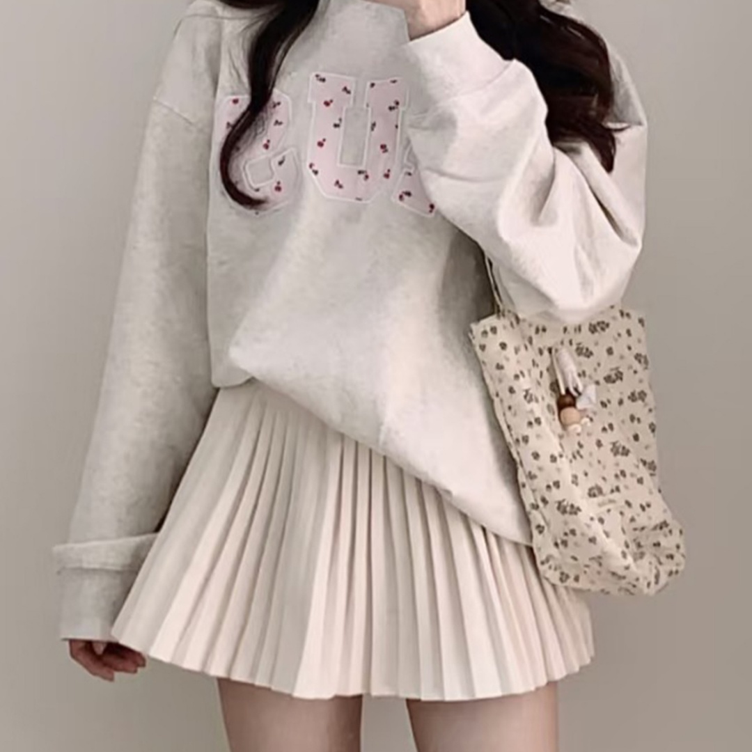 Woolen Slim Pleated Skirt