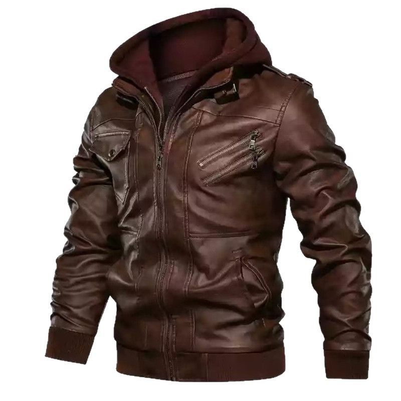 Zipper Digging Bag Straight Hem Autumn And Winter Casual Hooded Zipper Youth Black Stand